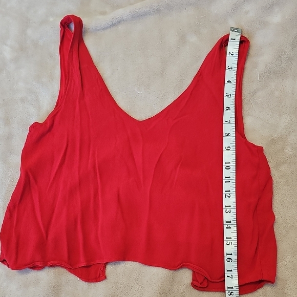 Wilfred Red Sleeveless Crop Tie Front Tank Top Size XS - Picture 5 of 5